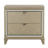 Bijou Champagne Nightstand from Homelegance - Luna Furniture