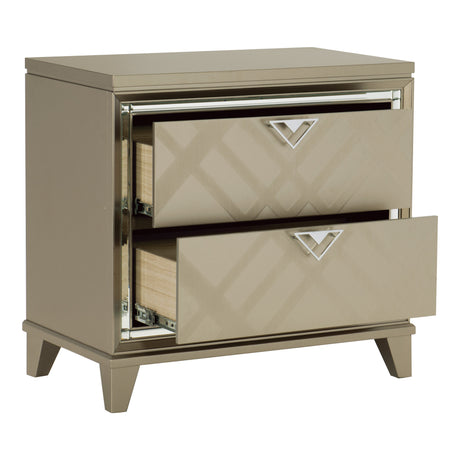 Bijou Champagne Nightstand from Homelegance - Luna Furniture