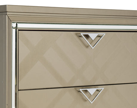 Bijou Champagne Nightstand from Homelegance - Luna Furniture