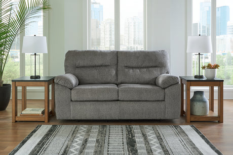 Bindura Mineral Glider Loveseat from Ashley - Luna Furniture
