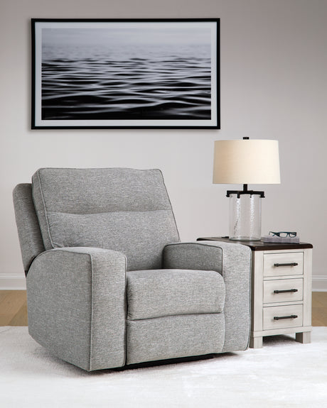 Biscoe Pewter Power Recliner from Ashley - Luna Furniture