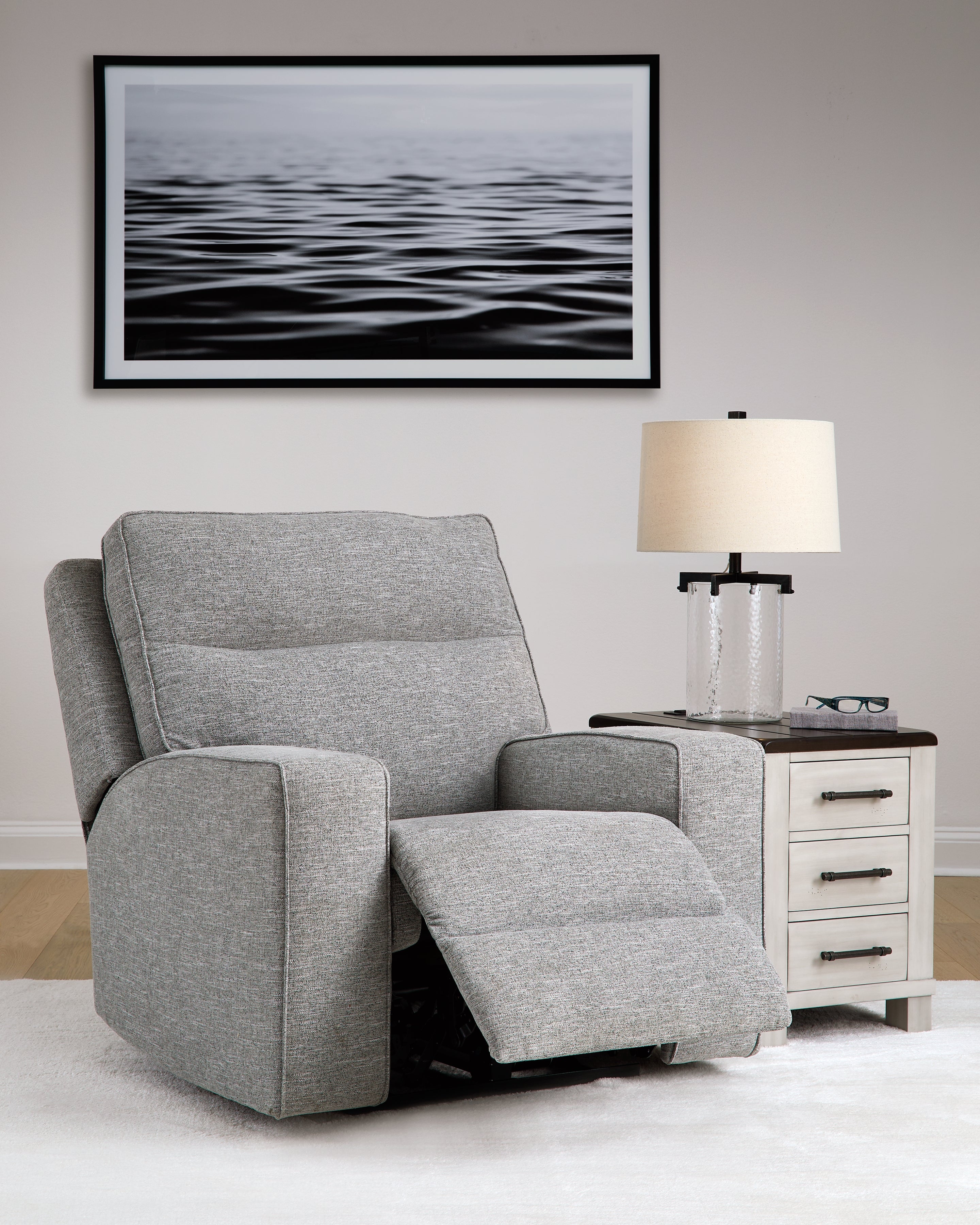 Biscoe Pewter Power Recliner - Luna Furniture
