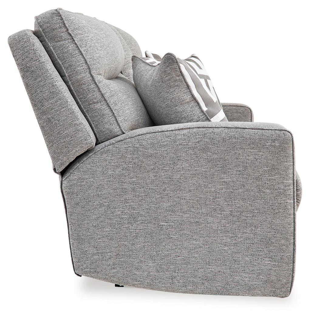 Biscoe Pewter Power Reclining Loveseat from Ashley - Luna Furniture