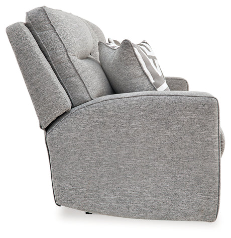 Biscoe Pewter Power Reclining Loveseat from Ashley - Luna Furniture