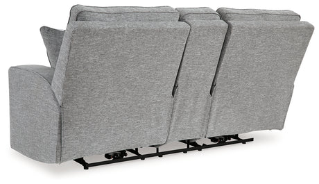 Biscoe Pewter Power Reclining Loveseat from Ashley - Luna Furniture