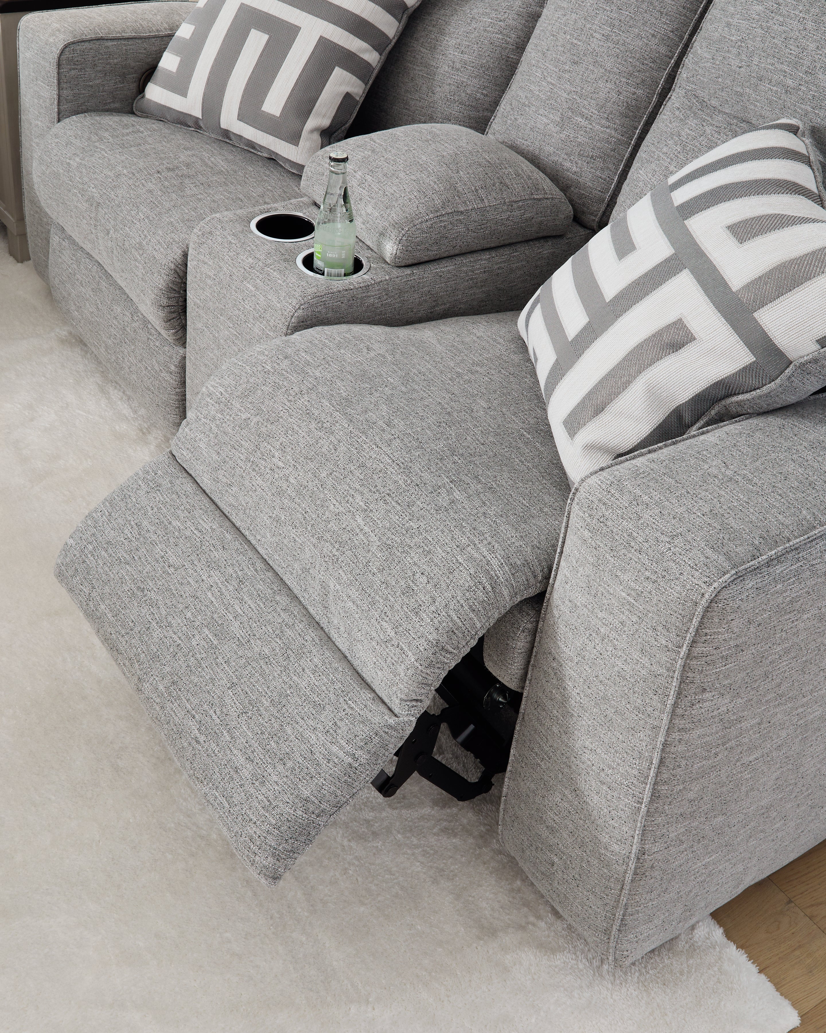 Biscoe Pewter Power Reclining Loveseat - Luna Furniture