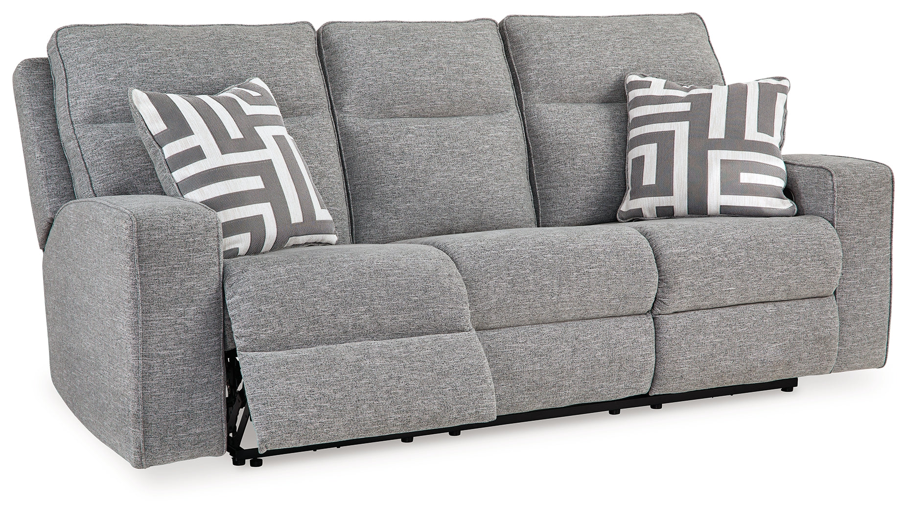 Biscoe Pewter Power Reclining Sofa - Luna Furniture