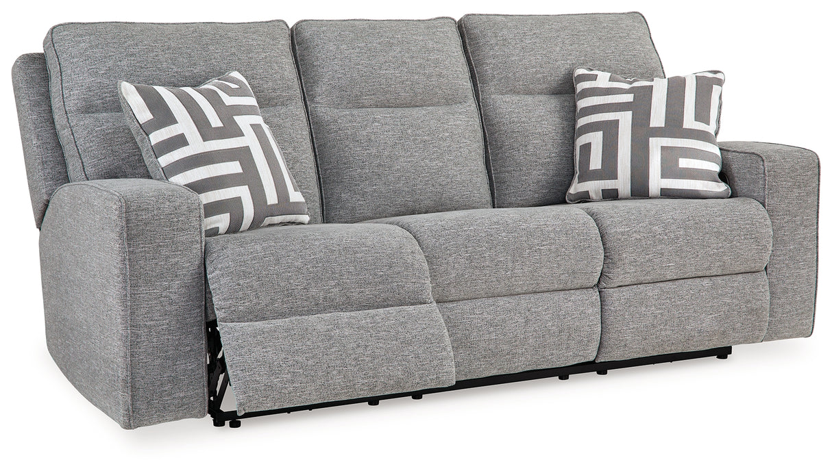 Biscoe Pewter Power Reclining Sofa from Ashley - Luna Furniture
