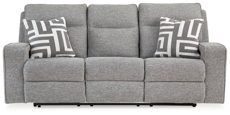 Biscoe Pewter Power Reclining Sofa from Ashley - Luna Furniture