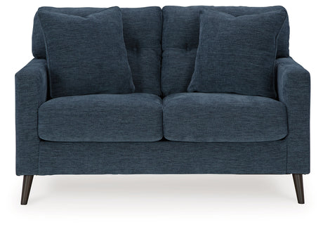 Bixler Navy Loveseat from Ashley - Luna Furniture