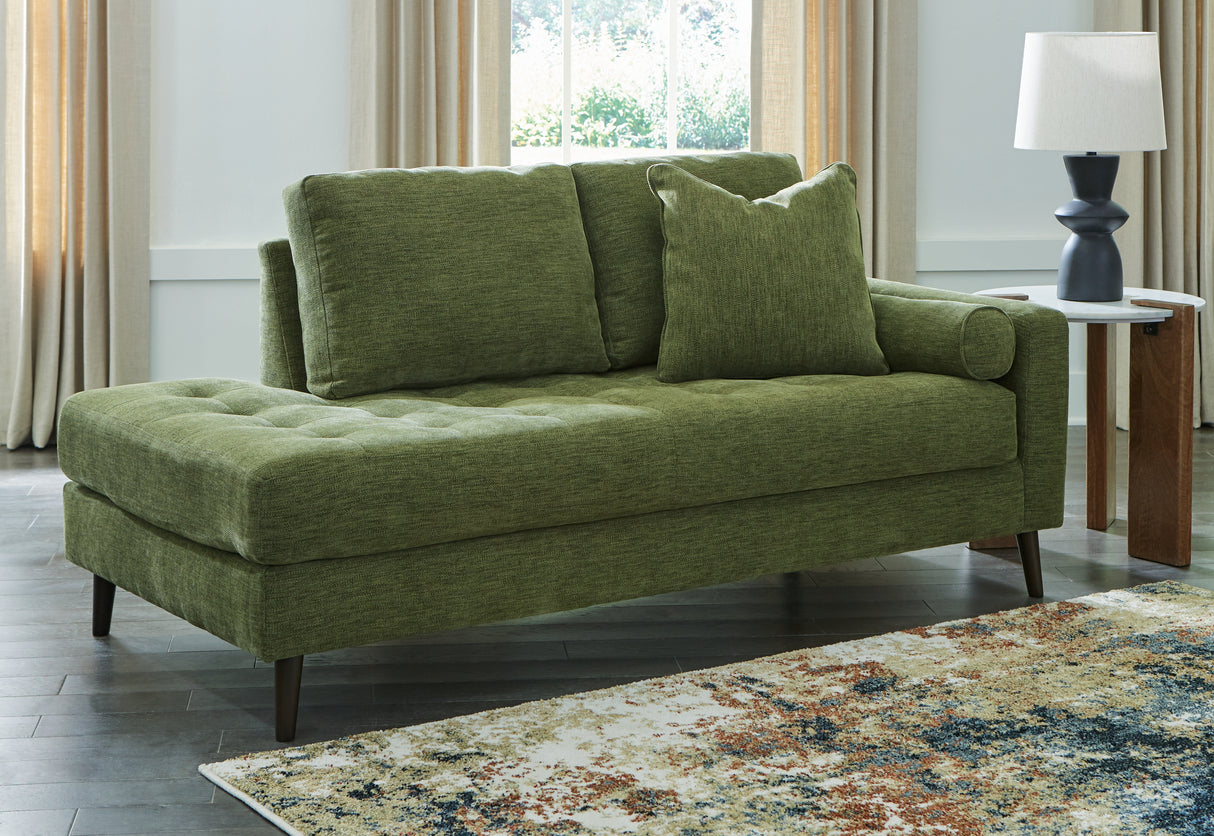 Bixler Olive Right-Arm Facing Corner Chaise from Ashley - Luna Furniture