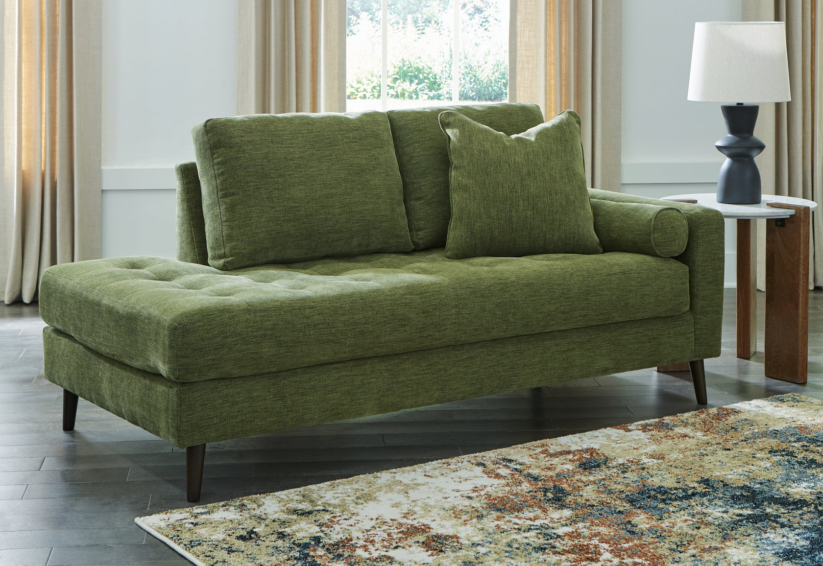 Bixler Olive Right-Arm Facing Corner Chaise from Ashley - Luna Furniture