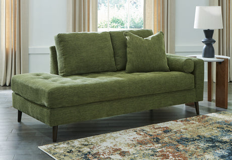 Bixler Olive Right-Arm Facing Corner Chaise from Ashley - Luna Furniture