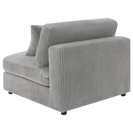 Blaine Fog Upholstered Armless Chair from Coaster - Luna Furniture
