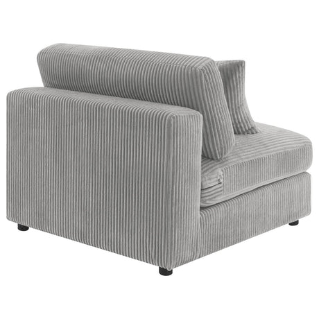Blaine Fog Upholstered Armless Chair from Coaster - Luna Furniture