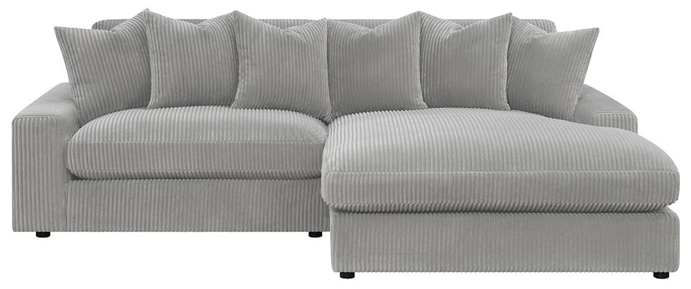 Blaine Fog Upholstered Reversible Sectional from Coaster - Luna Furniture