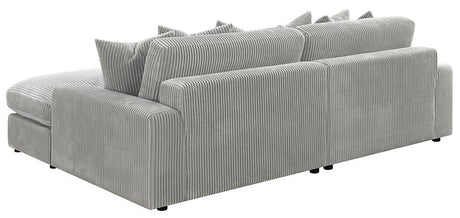 Blaine Fog Upholstered Reversible Sectional from Coaster - Luna Furniture