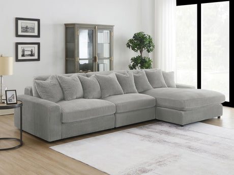 Blaine Fog Upholstered Reversible Sectional from Coaster - Luna Furniture