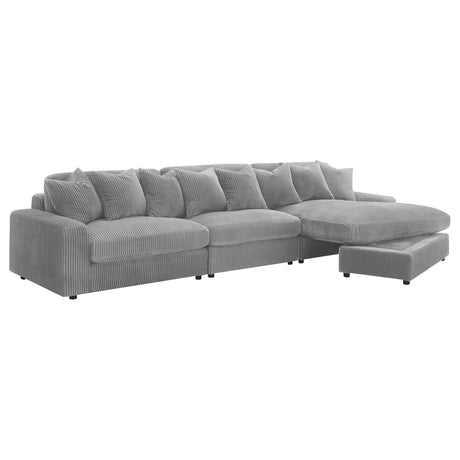 Blaine Fog Upholstered Reversible Sectional from Coaster - Luna Furniture