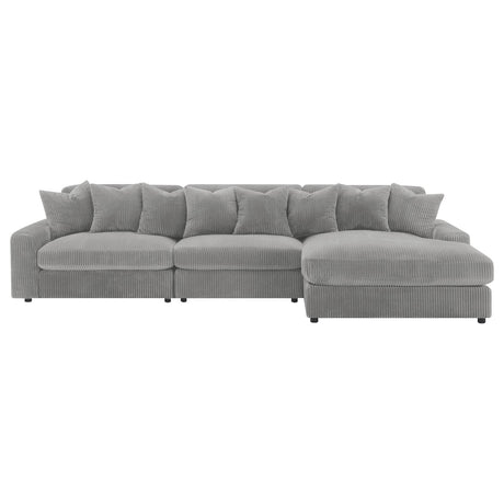 Blaine Fog Upholstered Reversible Sectional from Coaster - Luna Furniture