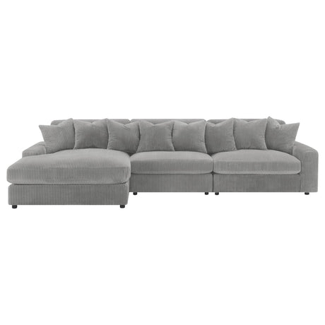 Blaine Fog Upholstered Reversible Sectional from Coaster - Luna Furniture