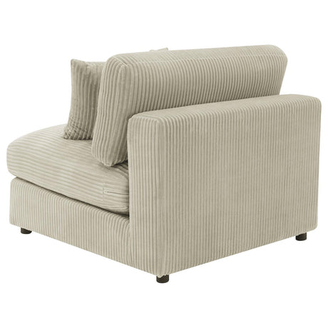 Blaine Sand Upholstered Armless Chair from Coaster - Luna Furniture