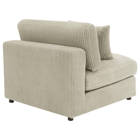 Blaine Sand Upholstered Armless Chair from Coaster - Luna Furniture