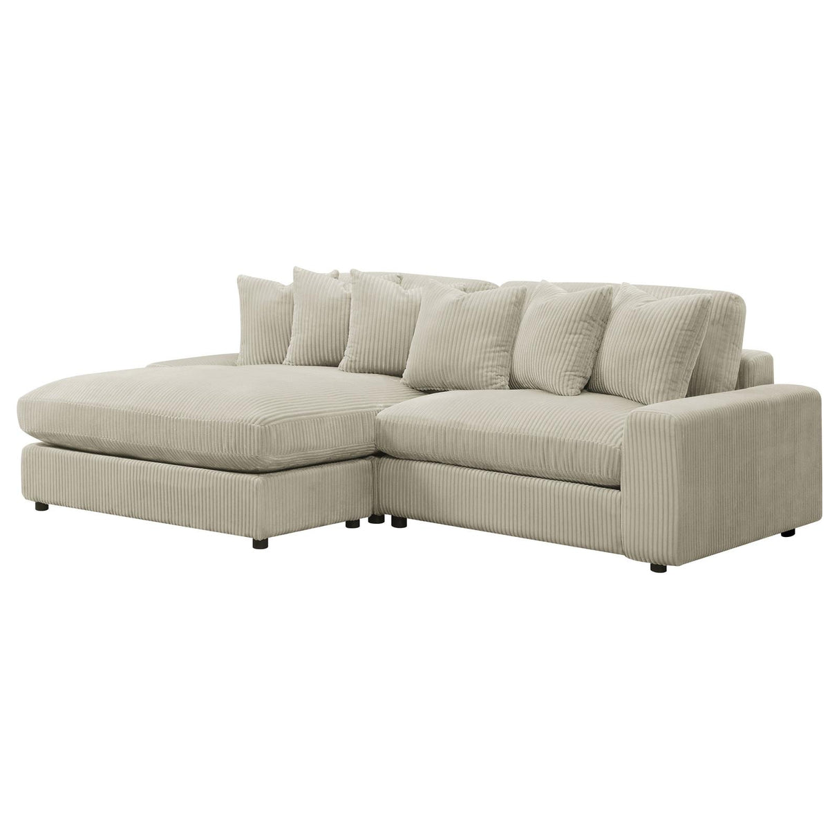 Blaine Sand Upholstered Reversible Sectional Sofa from Coaster - Luna Furniture
