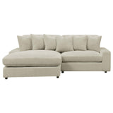 Blaine Sand Upholstered Reversible Sectional Sofa from Coaster - Luna Furniture