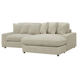 Blaine Sand Upholstered Reversible Sectional Sofa from Coaster - Luna Furniture