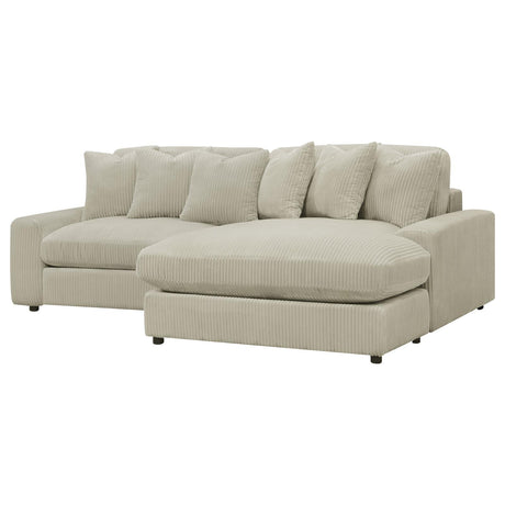 Blaine Sand Upholstered Reversible Sectional Sofa from Coaster - Luna Furniture