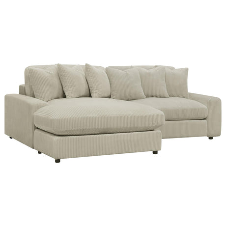 Blaine Sand Upholstered Reversible Sectional Sofa from Coaster - Luna Furniture