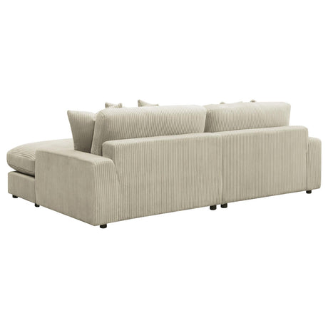 Blaine Sand Upholstered Reversible Sectional Sofa from Coaster - Luna Furniture