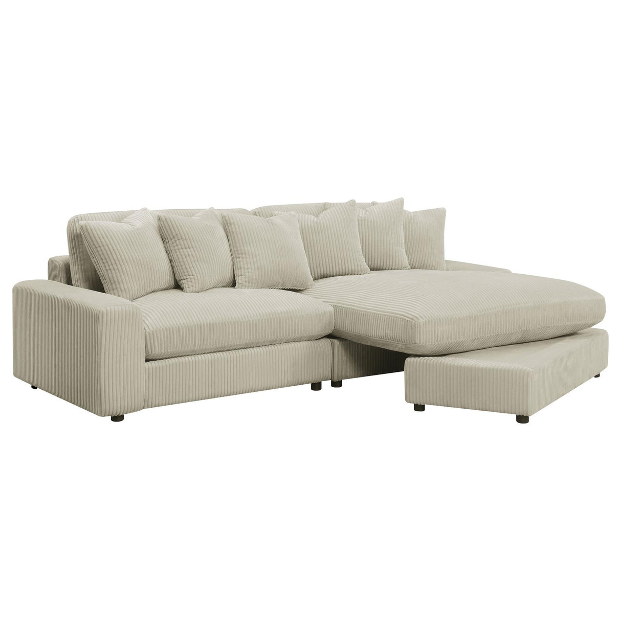 Blaine Sand Upholstered Reversible Sectional Sofa from Coaster - Luna Furniture