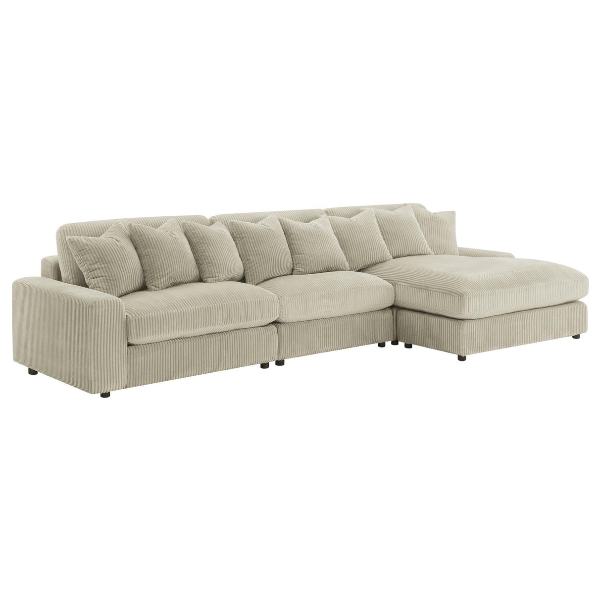 Blaine Sand Upholstered Reversible Sectional Sofa from Coaster - Luna Furniture