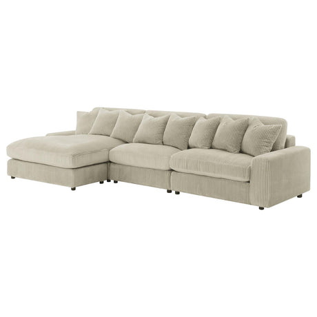 Blaine Sand Upholstered Reversible Sectional Sofa from Coaster - Luna Furniture