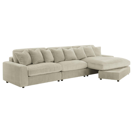 Blaine Sand Upholstered Reversible Sectional Sofa from Coaster - Luna Furniture