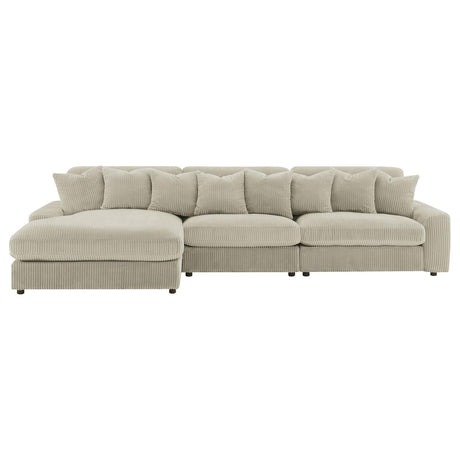Blaine Sand Upholstered Reversible Sectional Sofa from Coaster - Luna Furniture