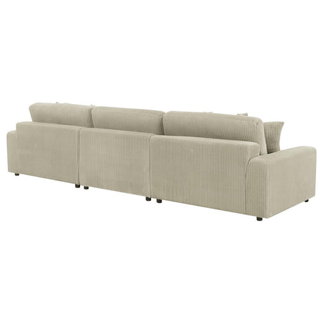 Blaine Sand Upholstered Reversible Sectional Sofa from Coaster - Luna Furniture