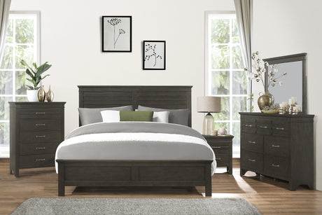 Blaire Farm Charcoal Gray Queen Panel Bed from Homelegance - Luna Furniture