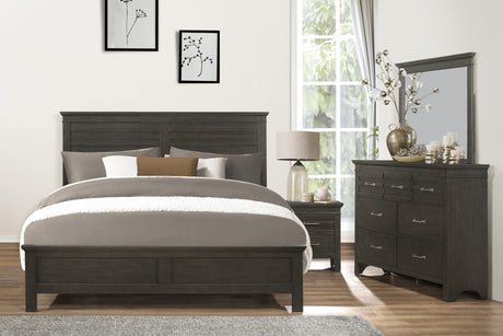 Blaire Farm Charcoal Gray Queen Panel Bed from Homelegance - Luna Furniture