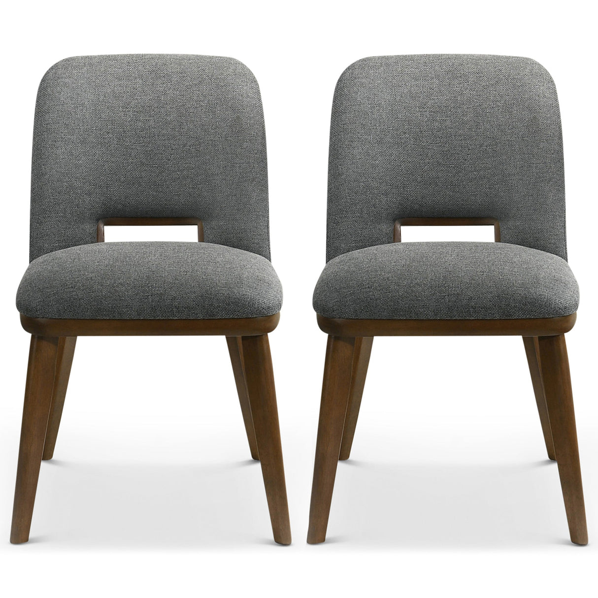 Blake Dark Grey Fabric Dining Chair (Set of 2) from Ashcroft Furniture - Luna Furniture