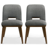 Blake Dark Grey Fabric Dining Chair (Set of 2) from Ashcroft Furniture - Luna Furniture
