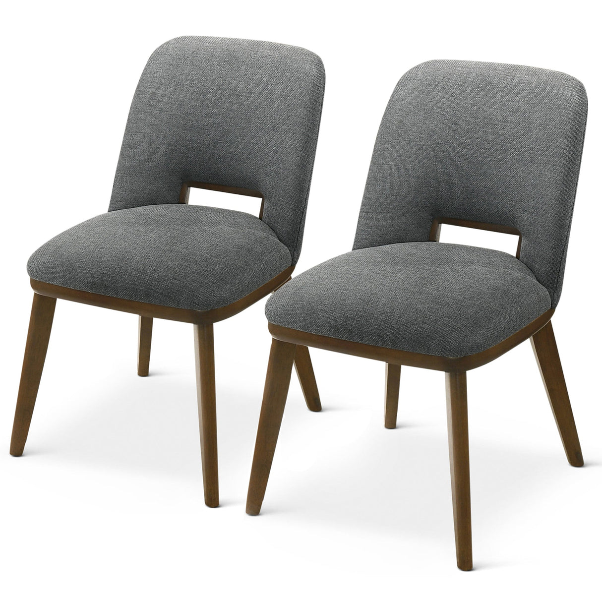 Blake Dark Grey Fabric Dining Chair (Set of 2) from Ashcroft Furniture - Luna Furniture