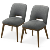 Blake Dark Grey Fabric Dining Chair (Set of 2) from Ashcroft Furniture - Luna Furniture