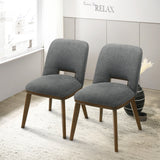 Blake Dark Grey Fabric Dining Chair (Set of 2) from Ashcroft Furniture - Luna Furniture