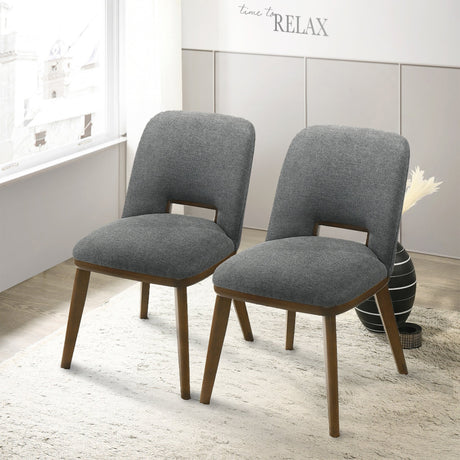 Blake Dark Grey Fabric Dining Chair (Set of 2) from Midinmod - Luna Furniture