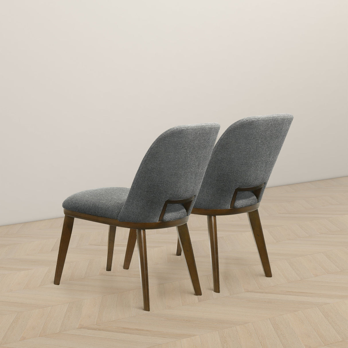 Blake Dark Grey Fabric Dining Chair (Set of 2) from Ashcroft Furniture - Luna Furniture
