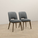 Blake Dark Grey Fabric Dining Chair (Set of 2) from Ashcroft Furniture - Luna Furniture