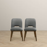 Blake Dark Grey Fabric Dining Chair (Set of 2) from Ashcroft Furniture - Luna Furniture